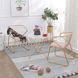 金色の足のある伝統的なメタルキッチンダイニングチェア布張りの腕の椅子