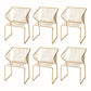 Slat Back Arm Chair Contemporary Style Metal Kitchen Dining Chair