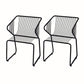 Slat Back Arm Chair Contemporary Style Metal Kitchen Dining Chair