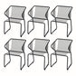 Slat Back Arm Chair Contemporary Style Metal Kitchen Dining Chair
