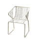 Slat Back Arm Chair Contemporary Style Metal Kitchen Dining Chair