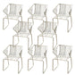 Slat Back Arm Chair Contemporary Style Metal Kitchen Dining Chair