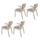 Contemporary Arm Chair Open Back Wood Dining Room Chair for Dining Room White 4 Piece Set Clearhalo 'Dining Chairs' 'Dining Tables & Seating' 'dining_chair' 'furn' 'furn_dining_chair' 'Furniture' 'Kitchen & Dining Furniture' 6295050