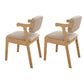 Contemporary Arm Chair Open Back Wood Dining Room Chair for Dining Room Wood 2 Piece Set Clearhalo 'Dining Chairs' 'Dining Tables & Seating' 'dining_chair' 'furn' 'furn_dining_chair' 'Furniture' 'Kitchen & Dining Furniture' 6295056