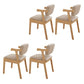Contemporary Arm Chair Open Back Wood Dining Room Chair for Dining Room Wood 4 Piece Set Clearhalo 'Dining Chairs' 'Dining Tables & Seating' 'dining_chair' 'furn' 'furn_dining_chair' 'Furniture' 'Kitchen & Dining Furniture' 6295058