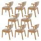 Contemporary Arm Chair Open Back Wood Dining Room Chair for Dining Room Wood 8 Piece Set Clearhalo 'Dining Chairs' 'Dining Tables & Seating' 'dining_chair' 'furn' 'furn_dining_chair' 'Furniture' 'Kitchen & Dining Furniture' 6295063