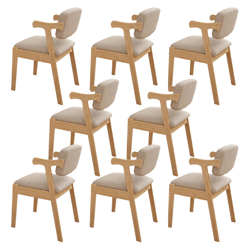 Contemporary Arm Chair Open Back Wood Dining Room Chair for Dining Room Wood 8 Piece Set Clearhalo 'Dining Chairs' 'Dining Tables & Seating' 'dining_chair' 'furn' 'furn_dining_chair' 'Furniture' 'Kitchen & Dining Furniture' 6295063