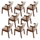 Contemporary Arm Chair Open Back Wood Dining Room Chair for Dining Room Walnut 8 Piece Set Clearhalo 'Dining Chairs' 'Dining Tables & Seating' 'dining_chair' 'furn' 'furn_dining_chair' 'Furniture' 'Kitchen & Dining Furniture' 6295071
