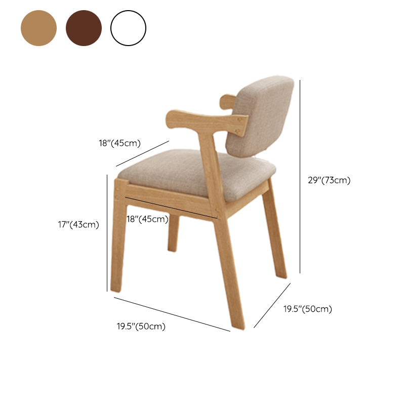 Contemporary Arm Chair Open Back Wood Dining Room Chair for Dining Room Clearhalo 'Dining Chairs' 'Dining Tables & Seating' 'dining_chair' 'furn' 'furn_dining_chair' 'Furniture' 'Kitchen & Dining Furniture' 6295073