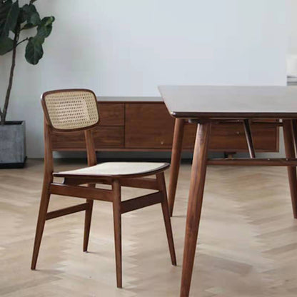 Sedia laterale industriale aperta sedia da pranzo in legno per sala da pranzo