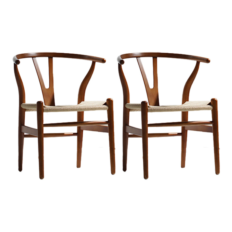 Traditionele stijl zijstoel houten eetkamerstoel voor keuken