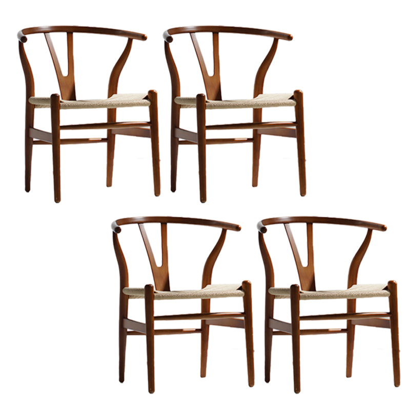 Traditionele stijl zijstoel houten eetkamerstoel voor keuken