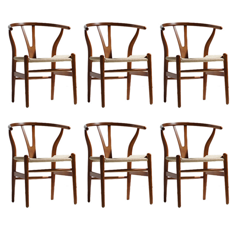 Traditionele stijl zijstoel houten eetkamerstoel voor keuken