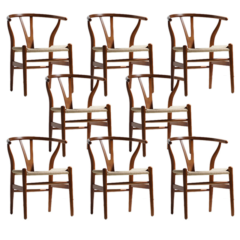 Traditionele stijl zijstoel houten eetkamerstoel voor keuken