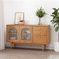 Sideboard moderno a buffet pino in legno solido 3 cassetti e 2 mobili porte a buffet sideboard
