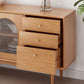 Sideboard moderno a buffet pino in legno solido 3 cassetti e 2 mobili porte a buffet sideboard