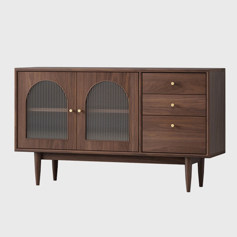 Sideboard moderno a buffet pino in legno solido 3 cassetti e 2 mobili porte a buffet sideboard