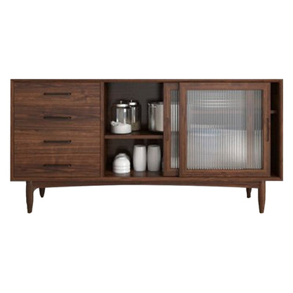 Sideboard in legno a buffet a buffet in stile moderno con armadi e cassetti