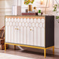 Server mobile sideboard in legno glam con gambe in acciaio