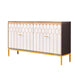 Server mobile sideboard in legno glam con gambe in acciaio