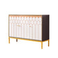 Server mobile sideboard in legno glam con gambe in acciaio