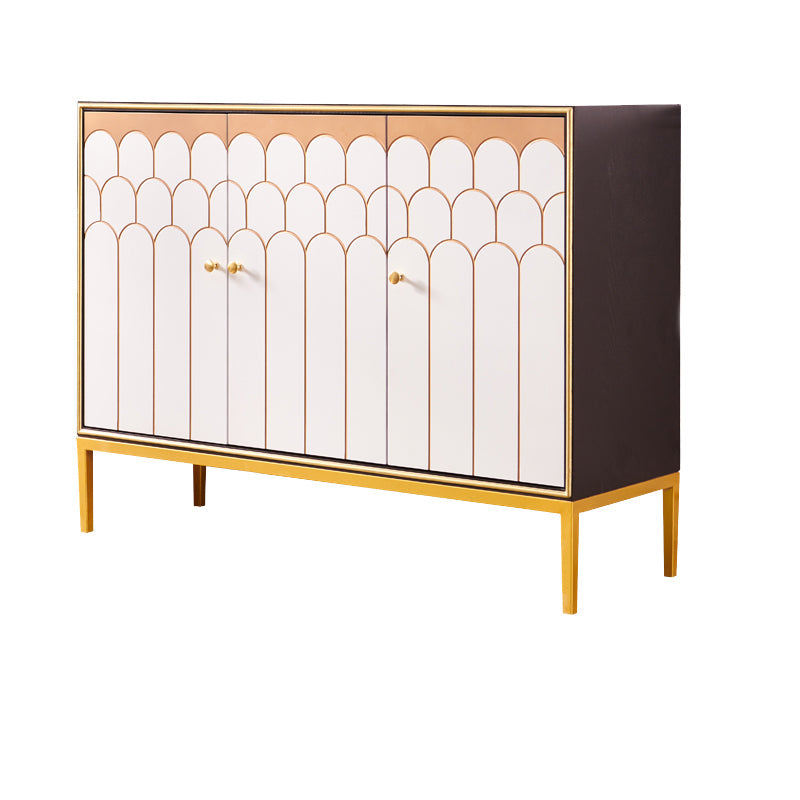 Server mobile sideboard in legno glam con gambe in acciaio