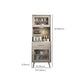 Modern Glass Doors Server Cabinets 1 Drawer and 2 Doors Buffet Sideboard