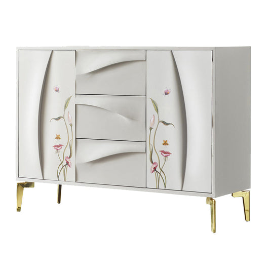 Server da pranzo in legno ingegnerizzato per porte in stile glam per cucina