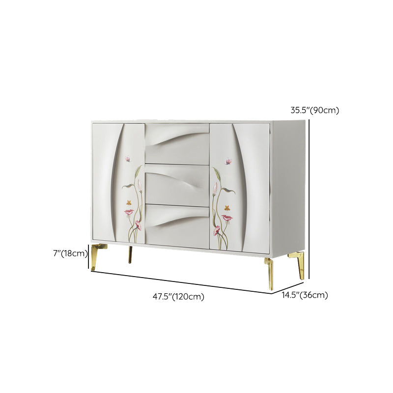 Server da pranzo in legno ingegnerizzato per porte in stile glam per cucina