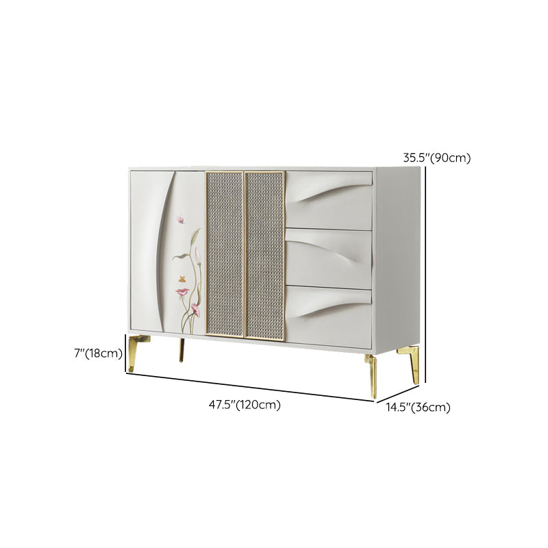 Server da pranzo in legno ingegnerizzato per porte in stile glam per cucina