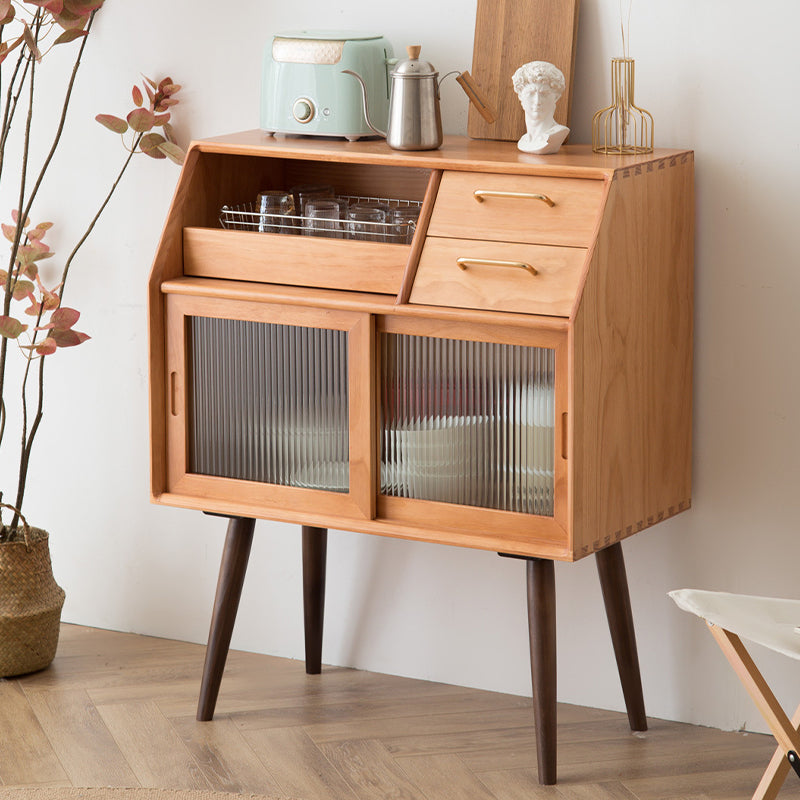 Modern Dining Buffet Sliding Doors Drawer and 2-Door Buffet Sideboard,17" W X 39" H Clearhalo 'buffet_sideboard' 'Buffets & Sideboards' 'furn' 'furn_buffet_sideboard' 'Furniture' 'Kitchen & Dining Furniture' 6295359