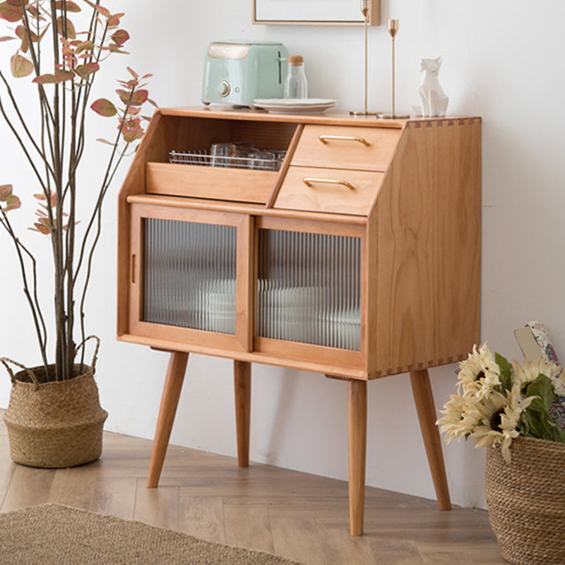 Modern Dining Buffet Sliding Doors Drawer and 2-Door Buffet Sideboard,17" W X 39" H Clearhalo 'buffet_sideboard' 'Buffets & Sideboards' 'furn' 'furn_buffet_sideboard' 'Furniture' 'Kitchen & Dining Furniture' 6295361