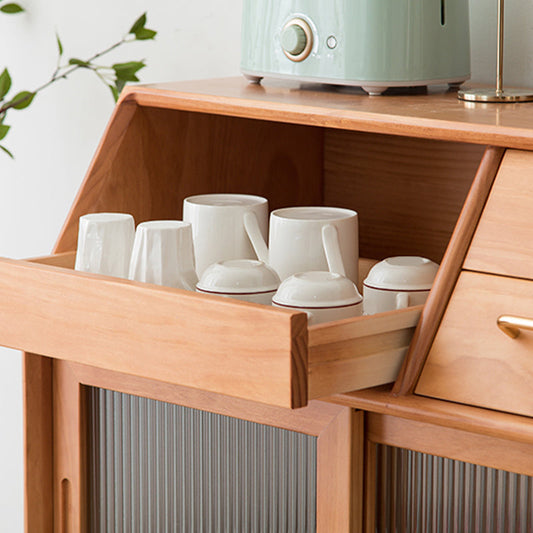 Modern Dining Buffet Sliding Doors Drawer and 2-Door Buffet Sideboard,17" W X 39" H Clearhalo 'buffet_sideboard' 'Buffets & Sideboards' 'furn' 'furn_buffet_sideboard' 'Furniture' 'Kitchen & Dining Furniture' 6295366