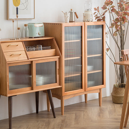 Modern Dining Buffet Sliding Doors Drawer and 2-Door Buffet Sideboard,17" W X 39" H Clearhalo 'buffet_sideboard' 'Buffets & Sideboards' 'furn' 'furn_buffet_sideboard' 'Furniture' 'Kitchen & Dining Furniture' 6295369