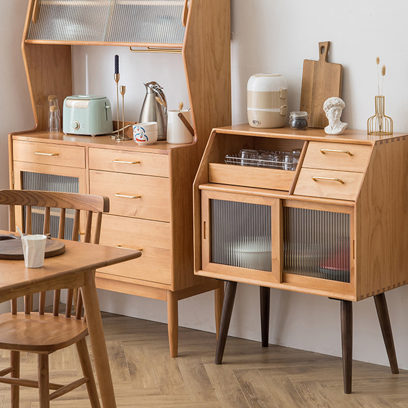 Modern Dining Buffet Sliding Doors Drawer and 2-Door Buffet Sideboard,17" W X 39" H Clearhalo 'buffet_sideboard' 'Buffets & Sideboards' 'furn' 'furn_buffet_sideboard' 'Furniture' 'Kitchen & Dining Furniture' 6295370