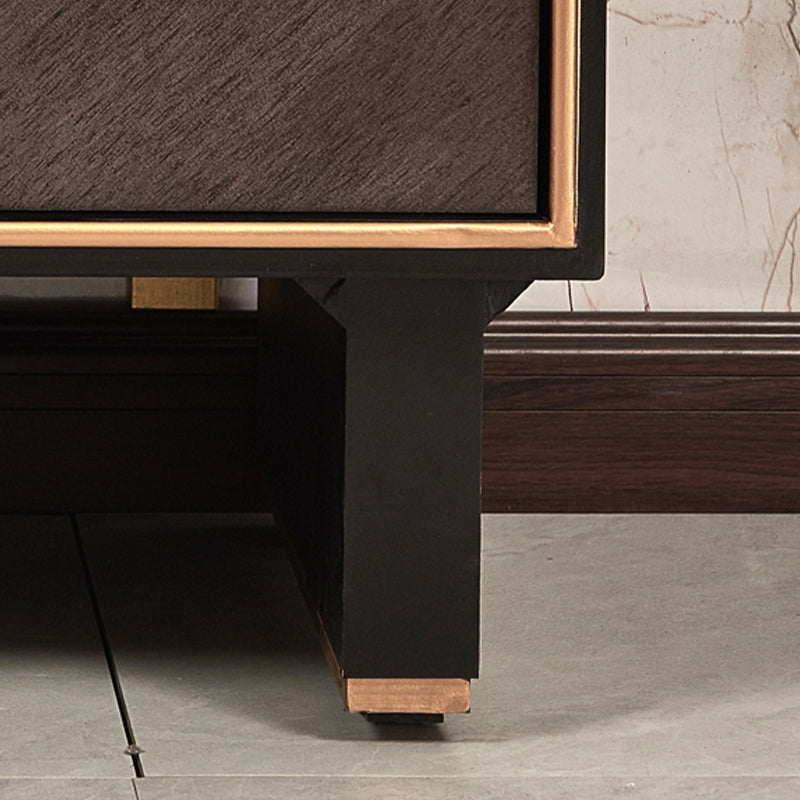 Server a 2 porte in legno ingegnerizzato in legno con gambe in legno massiccio