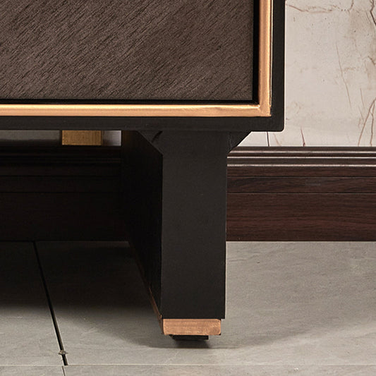 Server a 2 porte in legno ingegnerizzato in legno con gambe in legno massiccio