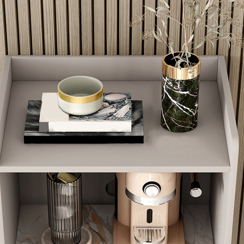 Server di pranzo in pietra sinterizzato Credenza a 2 cassetti con porta di vetro