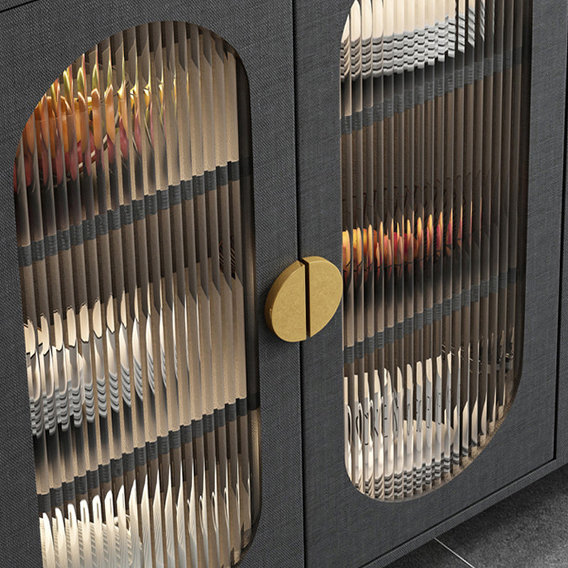 Armoires modernes buffet buffet 2 dessins et buffet 2 portes avec des lumières LED