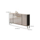 White Top Glam Buffet Sideboard Mirrored Cabinets 2-Drawer Dining Buffet Clearhalo 'buffet_sideboard' 'Buffets & Sideboards' 'furn' 'furn_buffet_sideboard' 'Furniture' 'Kitchen & Dining Furniture' 6295546