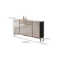 White Top Glam Buffet Sideboard Mirrored Cabinets 2-Drawer Dining Buffet Clearhalo 'buffet_sideboard' 'Buffets & Sideboards' 'furn' 'furn_buffet_sideboard' 'Furniture' 'Kitchen & Dining Furniture' 6295549
