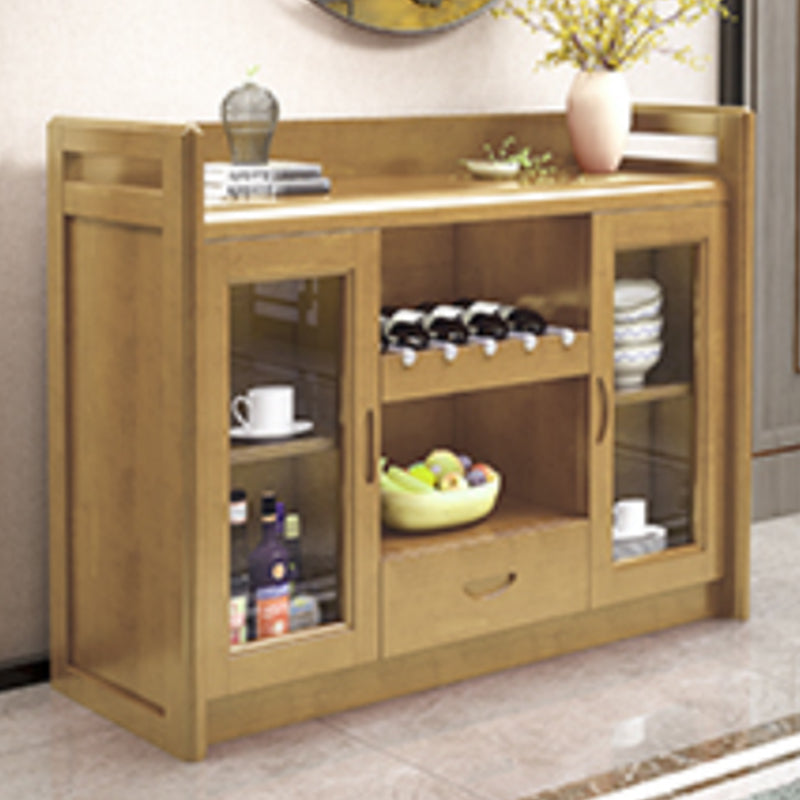 Server moderno di vetro a buffet sideboard con 1 cassetto, 17 "W x 36" H