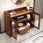 Server moderno di vetro a buffet sideboard con 1 cassetto, 17 "W x 36" H