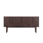 Modern 6 Doors Dining Server Pine Solid Wood Sideboard Table