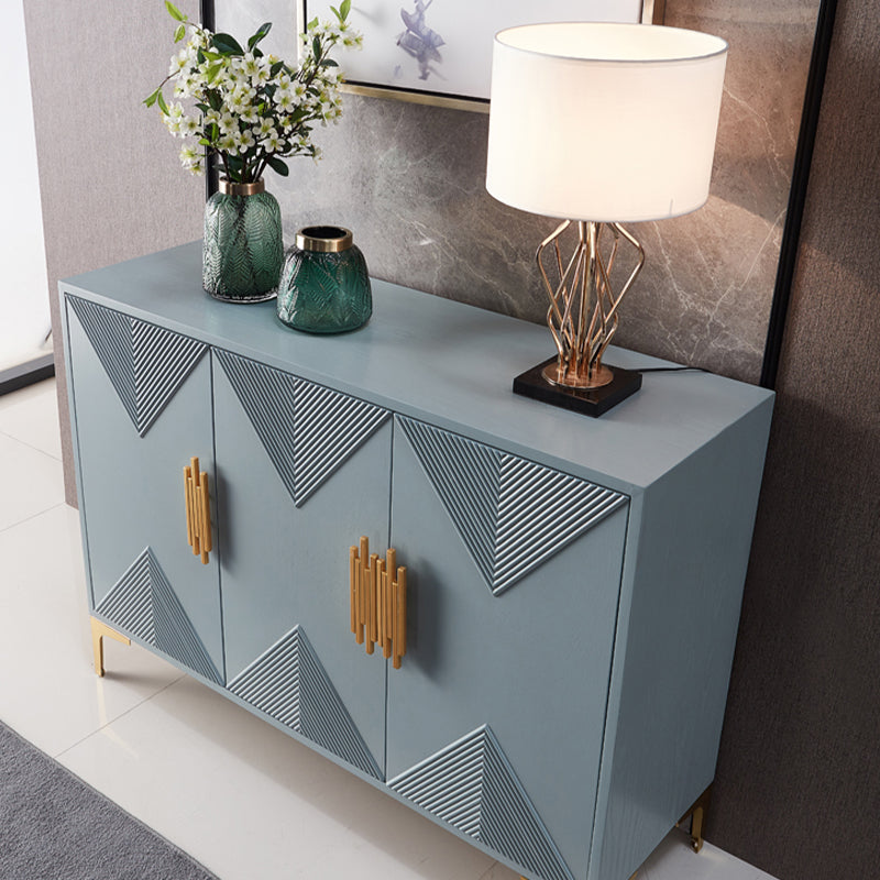 Glam Antique Finish Dining Server Door Engineered Wood Sideboard Table Clearhalo 'buffet_sideboard' 'Buffets & Sideboards' 'furn' 'furn_buffet_sideboard' 'Furniture' 'Kitchen & Dining Furniture' 6295716