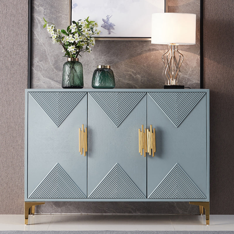 Glam Antique Finish Dining Server Door Engineered Wood Sideboard Table Clearhalo 'buffet_sideboard' 'Buffets & Sideboards' 'furn' 'furn_buffet_sideboard' 'Furniture' 'Kitchen & Dining Furniture' 6295719