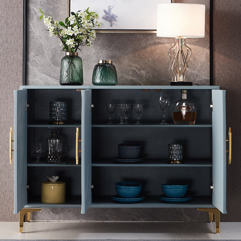 Glam Antique Finish Dining Server Door Engineered Wood Sideboard Table Clearhalo 'buffet_sideboard' 'Buffets & Sideboards' 'furn' 'furn_buffet_sideboard' 'Furniture' 'Kitchen & Dining Furniture' 6295721