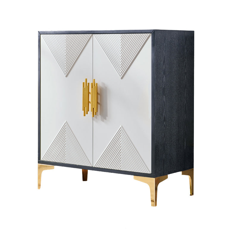 Glam Antique Finish Dining Server Door Engineered Wood Sideboard Table Clearhalo 'buffet_sideboard' 'Buffets & Sideboards' 'furn' 'furn_buffet_sideboard' 'Furniture' 'Kitchen & Dining Furniture' 6295724