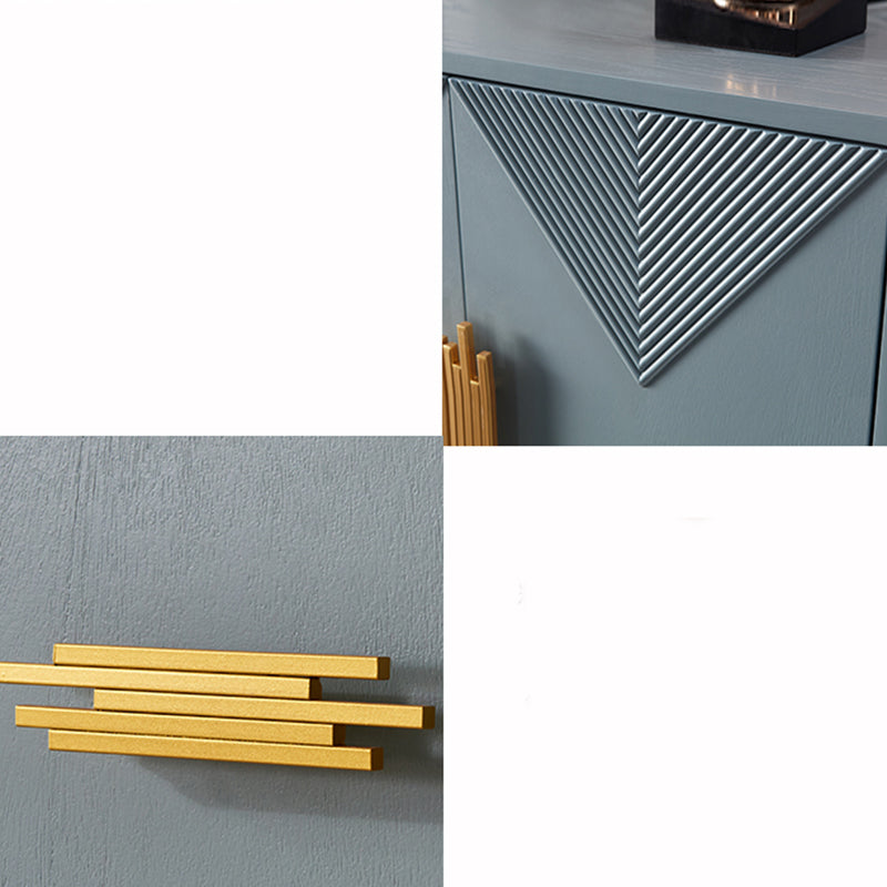 Glam Antique Finish Dining Server Door Engineered Wood Sideboard Table Clearhalo 'buffet_sideboard' 'Buffets & Sideboards' 'furn' 'furn_buffet_sideboard' 'Furniture' 'Kitchen & Dining Furniture' 6295728