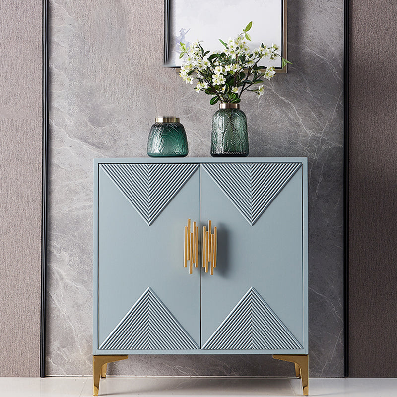 Glam Antique Finish Dining Server Door Engineered Wood Sideboard Table Clearhalo 'buffet_sideboard' 'Buffets & Sideboards' 'furn' 'furn_buffet_sideboard' 'Furniture' 'Kitchen & Dining Furniture' 6295729